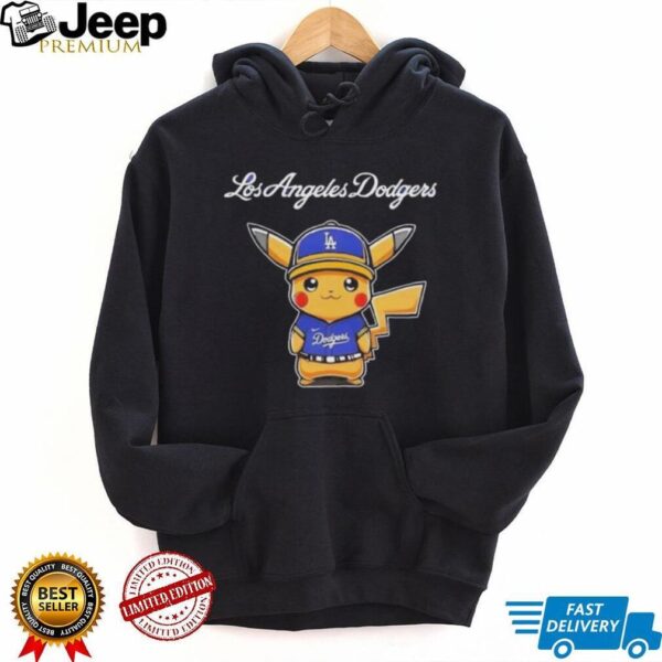 Los Angeles Dodgers X Pikachu Logo T shirt