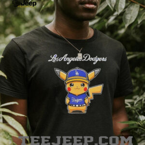 Los Angeles Dodgers X Pikachu Logo T shirt