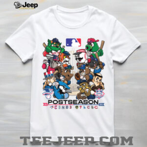MLB 2025 Postseason Cartoon Mascot Teams October Baseball T Shirt