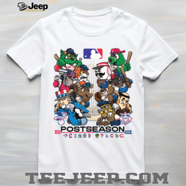 MLB 2025 Postseason Cartoon Mascot Teams October Baseball T Shirt
