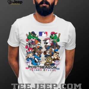 MLB 2025 Postseason Cartoon Mascot Teams October Baseball T Shirt