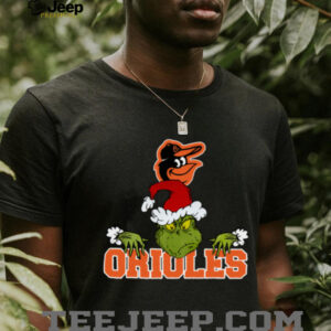 MLB Baltimore Orioles Logo Baseball Grinch Christmas T Shirt
