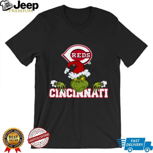 MLB Cincinnati Reds Baseball Grinch Christmas T Shirt