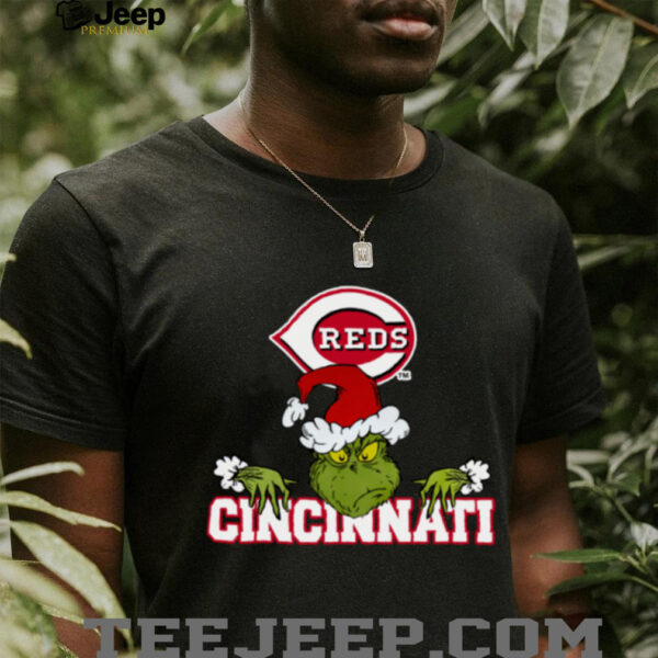 MLB Cincinnati Reds Baseball Grinch Christmas T Shirt