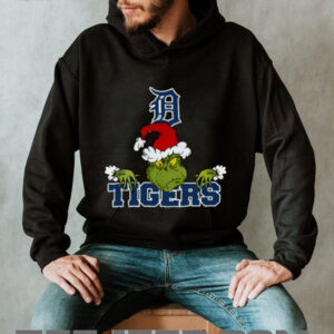 MLB Detroit Tigers Logo Baseball Grinch Christmas T Shirt