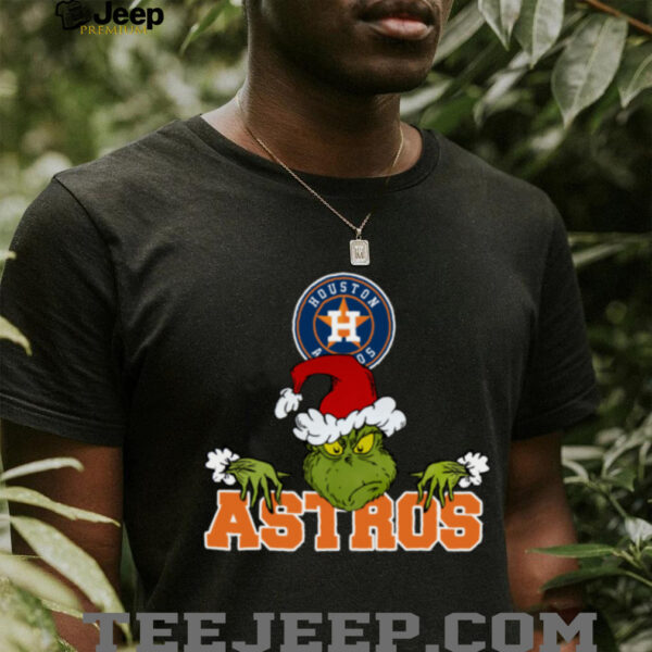 MLB Houston Astros Logo Baseball Grinch Christmas T Shirt