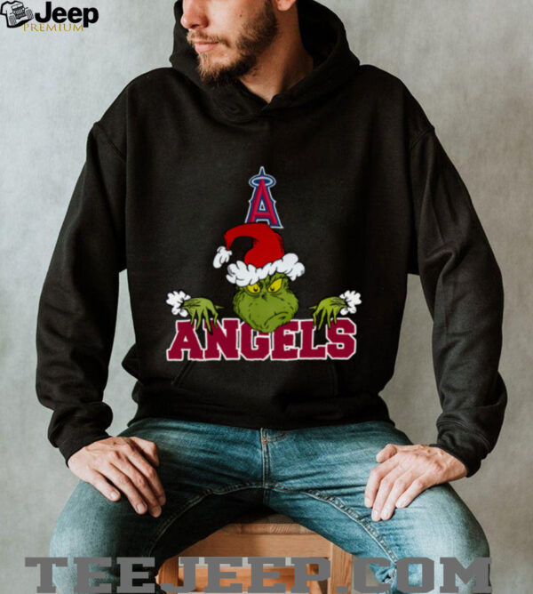 MLB Los Angeles Angels Logo Baseball Grinch Christmas T Shirt