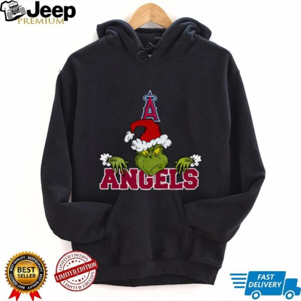 MLB Los Angeles Angels Logo Baseball Grinch Christmas T Shirt