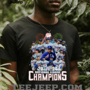 MLB Los Angeles Dodgers 2024 National League Champions Fan Celebrating T Shirt