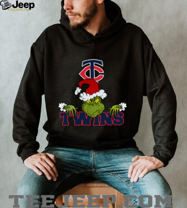 MLB Minnesota Twins Logo Baseball Grinch Christmas T Shirt