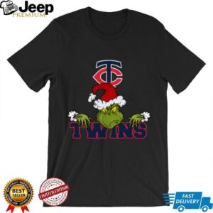 MLB Minnesota Twins Logo Baseball Grinch Christmas T Shirt