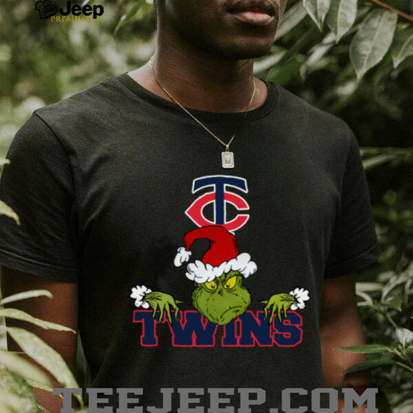 MLB Minnesota Twins Logo Baseball Grinch Christmas T Shirt