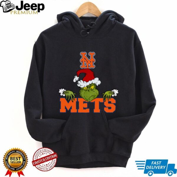 MLB New York Mets Logo Baseball Grinch Christmas T Shirt