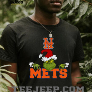 MLB New York Mets Logo Baseball Grinch Christmas T Shirt
