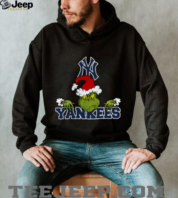 MLB New York Yankees Logo Baseball Grinch Christmas T Shirt