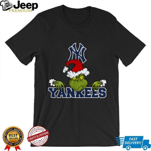 MLB New York Yankees Logo Baseball Grinch Christmas T Shirt