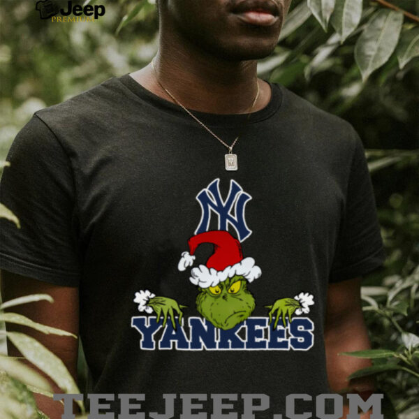 MLB New York Yankees Logo Baseball Grinch Christmas T Shirt