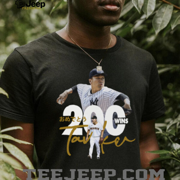 MLB New York Yankees Masahiro Tanaka 200 Wins Celebration 2025 T Shirt