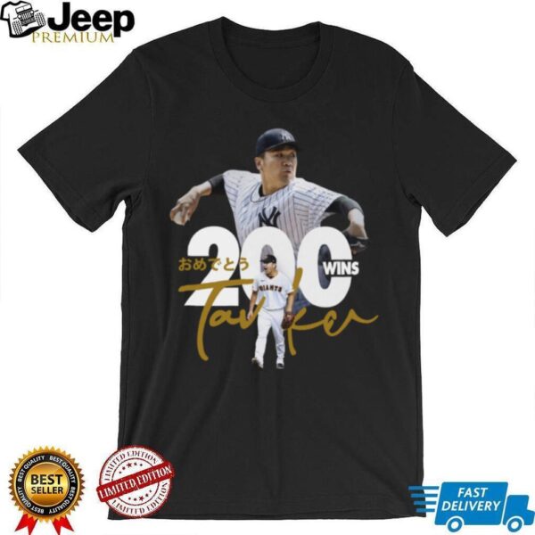 MLB New York Yankees Masahiro Tanaka 200 Wins Celebration 2025 T Shirt
