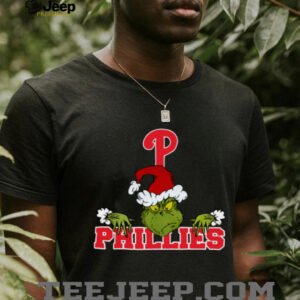 MLB Philadelphia Phillies Logo Baseball Grinch Christmas T Shirt
