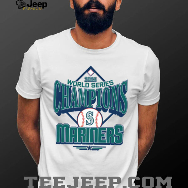 MLB Shop Seattle Mariners 2025 World Series Champions Victory Trophy T Shirt
