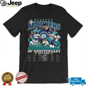 Mariners 48 Years Anniversary 1977–2025 Baseball Team Graphic Shirt