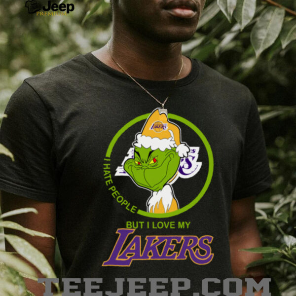 The Grinch I Hate People But I Love My Los Angeles Lakers Shirt