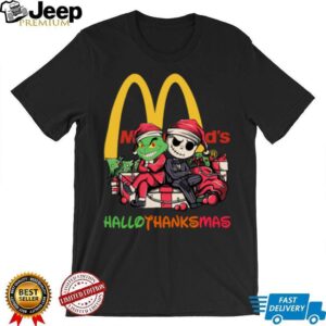 McDonald’s X Santa Grinch X Jack Skellington Hallothanksmas Logo 2025 Shirt
