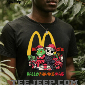McDonald’s X Santa Grinch X Jack Skellington Hallothanksmas Logo 2025 Shirt
