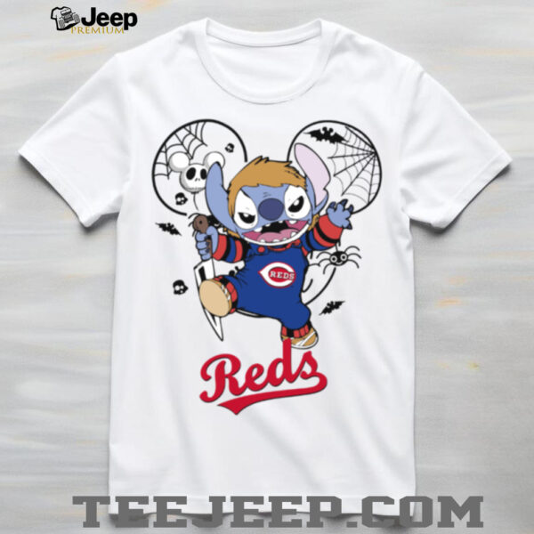Men’s Cincinnati Reds Halloween 2025 Shirt Stitch Michael Baseball Graphic Tee