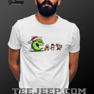 Merry Greenmas Grinch Santa and Friends Pacman Christmas game shirt