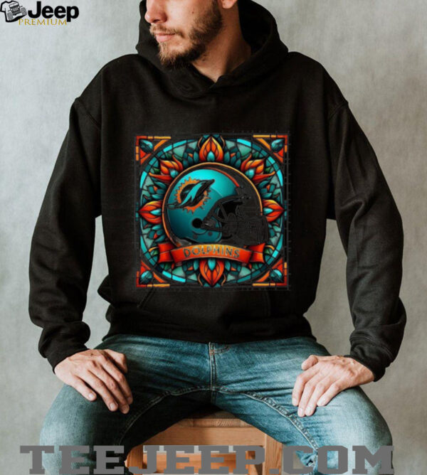 Miami Dolphins Stained Glass Spirit Tee
