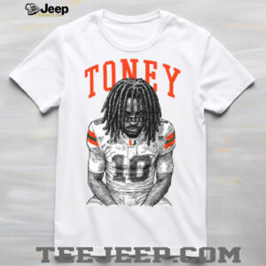 Miami Hurricanes Malachi Toney Gabos 10 Football T Shirt