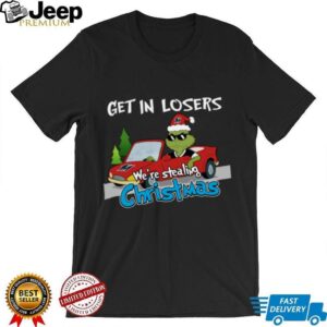 Miami Marlins Grinch Christmas T Shirt Get In Losers We’re Stealing Christmas Holiday Tee