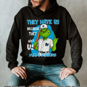 Miami Marlins Grinch T Shirt They Hate Us Because They Ain’t Us Funny Christmas Tee