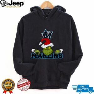 Miami Marlins Logo Baseball Grinch Christmas T Shirt