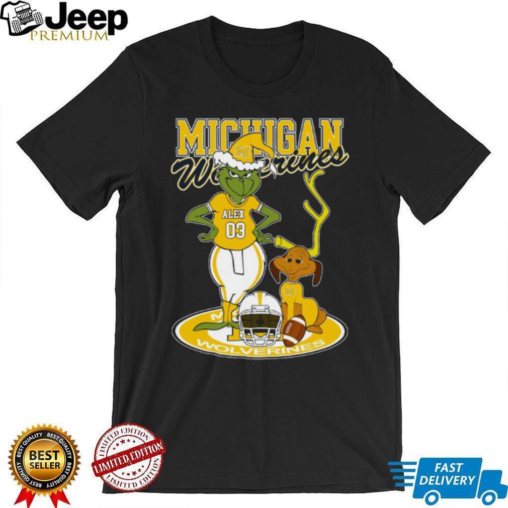 Michigan Wolverines Custom Grinch and Dog Christmas Shirt – NCAA Football Fan Tee – Personalized Holiday Gift & Game Day Wear Michigan Wolverines Custom Grinch and Dog Christmas Shirt – NCAA Football Fan Tee – Personalized Holiday Gift & Game Day Wear