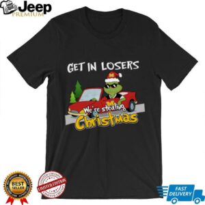 Michigan Wolverines Grinch Christmas T Shirt Get In Losers We’re Stealing Christmas Holiday Tee