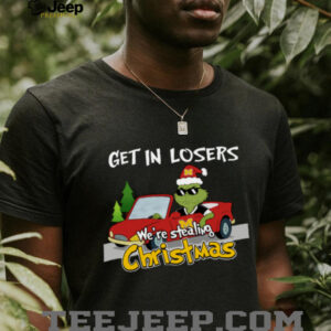 Michigan Wolverines Grinch Christmas T Shirt Get In Losers We’re Stealing Christmas Holiday Tee