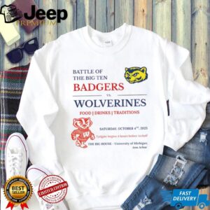 Michigan Wolverines vs Wisconsin Badgers Battle of Big Ten Football Game Flyer shirt