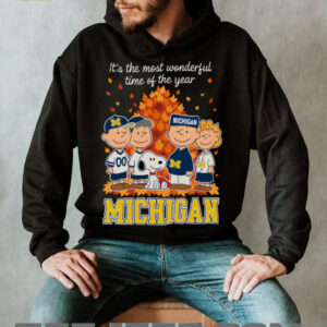 Michigan Wolverines x Peanuts Fall T Shirt It’s the Most Wonderful Time of the Year
