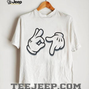 Mickey 67 cartoon hand gestures shirt