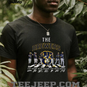 Milwaukee Brewers All Team Members Abbey Road Signatures T Shirt