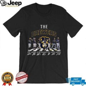 Milwaukee Brewers All Team Members Abbey Road Signatures T Shirt