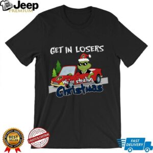 Milwaukee Brewers Grinch Christmas T Shirt Get In Losers We’re Stealing Christmas Holiday Tee