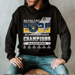 Milwaukee Brewers Nl Central Division Champions 2025 Back To Back To Back T Shirts