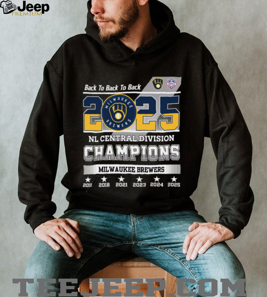 Milwaukee Brewers Nl Central Division Champions 2025 Back To Back To Back T Shirts Milwaukee Brewers Nl Central Division Champions 2025 Back To Back To Back T Shirts
