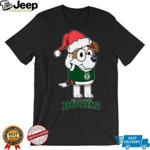 Milwaukee Bucks Bluey Jack Christmas Cute TShirt