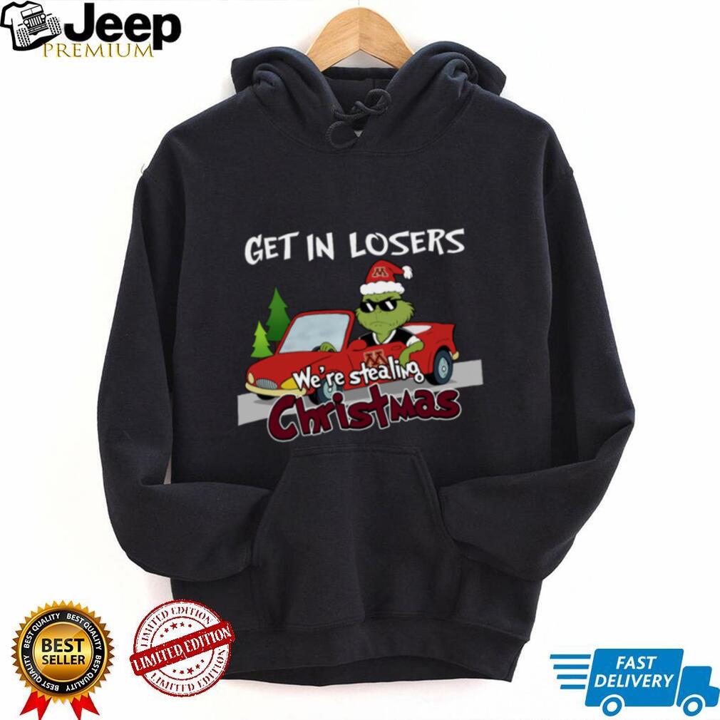 Minnesota Golden Grinch Christmas T Shirt Get In Losers We’re Stealing Christmas Holiday Tee Minnesota Golden Grinch Christmas T Shirt Get In Losers We’re Stealing Christmas Holiday Tee