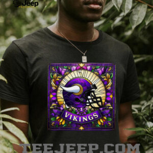 Minnesota Vikings Stained Glass Helmet Tee